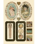 FORMES EN BOIS A5 KLIMT BAG HANDLES AND HEART - KLSP115 STAMPERIA