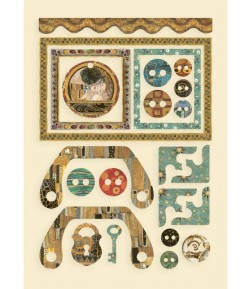 FORMES EN BOIS A5 KLIMT FRAMES AND BUTTONS - KLSP111 STAMPERIA