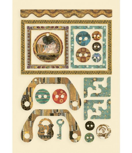 FORMES EN BOIS A5 KLIMT FRAMES AND BUTTONS - KLSP111 STAMPERIA