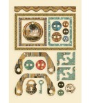 FORMES EN BOIS A5 KLIMT FRAMES AND BUTTONS - KLSP111 STAMPERIA