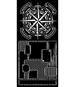 POCHOIR LADY VAGABOND LIFESTYLE COMPASS 12 X 25 CM - KSTDL53 STAMPERIA