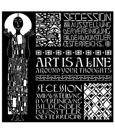 POCHOIR KLIMT ART NOUVEAU 18 X 18 CM - KSTDQ65