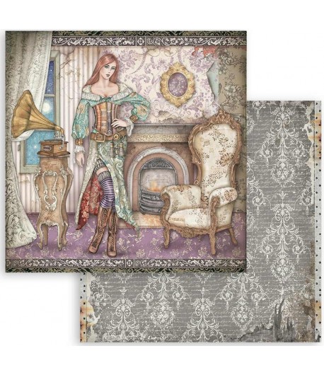 PAPIER LADY VAGABOND LIFESTYLE GRAMOPHONE 30X30CM - SBB841 - STAMPERIA