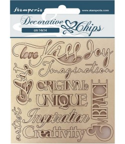 FORMES CARTON DECORATIVE KLIMT QUOTES 14X14CM - SCB106