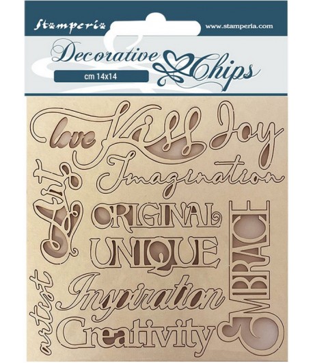 FORMES CARTON DECORATIVE KLIMT QUOTES 14X14CM - SCB106