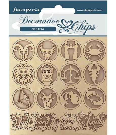 FORMES CARTON DECORATIVE ALCHEMY SYMBOLS 14X14CM - SCB114