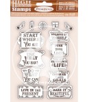 TAMPONS HD LADY VAGABOND LIFESTYLE INSPIRING QUOTES 14X18CM WTKCC208 STAMPERIA