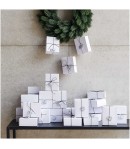 ETOILES CHIFFRES CALENDRIER DE L AVENT BOIS ARGENT