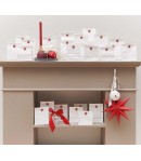 ETOILES CHIFFRES CALENDRIER DE L AVENT BOIS ROUGE