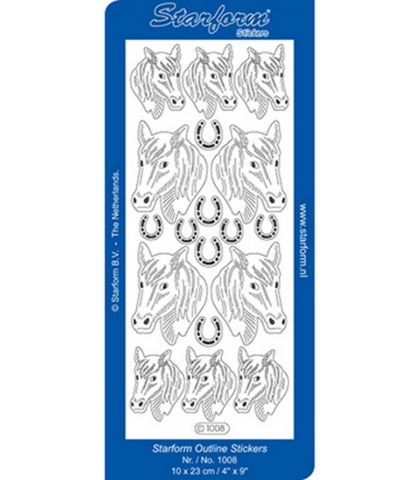 STICKERS CHEVAUX - OR