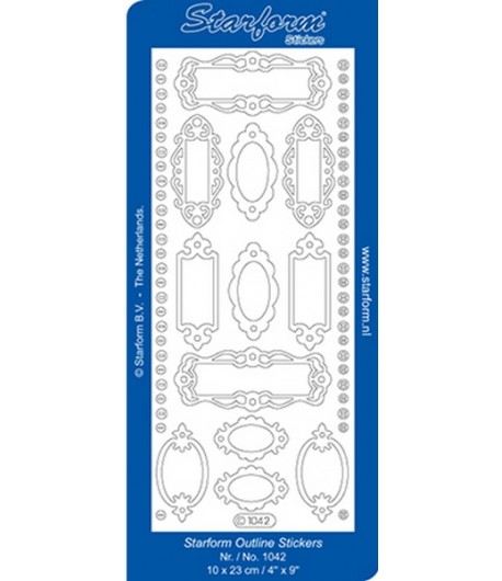 STICKERS CADRES ETIQUETTES - OR