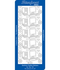 STICKERS ORDINATEUR  - OR