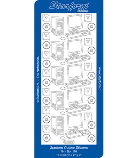 STICKERS ORDINATEUR  - OR