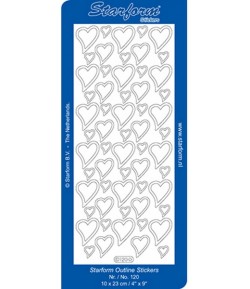 STICKERS COEURS DOUBLES - OR