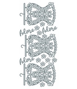 STICKERS CORSETS - ARGENT