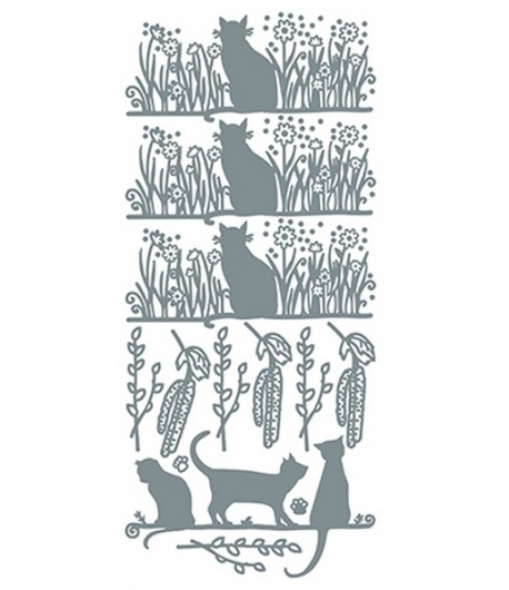 STICKERS CHATS - ARGENT