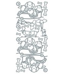STICKERS CHIENS - ARGENT
