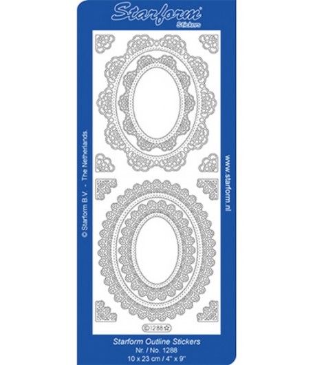 STICKERS NAPPERONS OVALES - OR