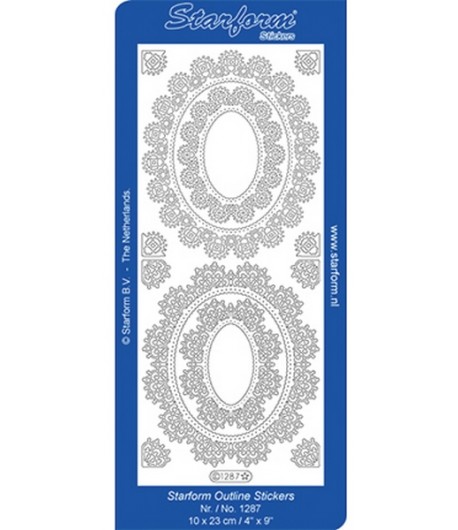 STICKERS NAPPERONS OVALES - OR