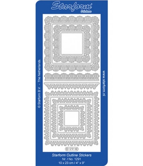 STICKERS NAPPERONS CARRES - OR