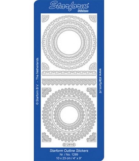 STICKERS NAPPERONS RONDS - OR