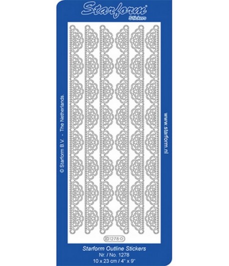 STICKERS BORDURES DENTELLE - OR