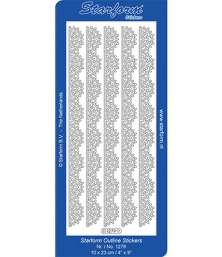 STICKERS BORDURES DENTELLE - OR