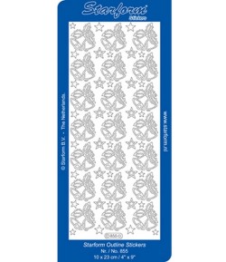 STICKERS CLOCHES DE NOEL - OR