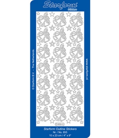 STICKERS CLOCHES DE NOEL - OR