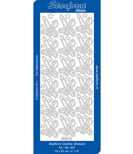 STICKERS HOUX ET BOUGIE - OR