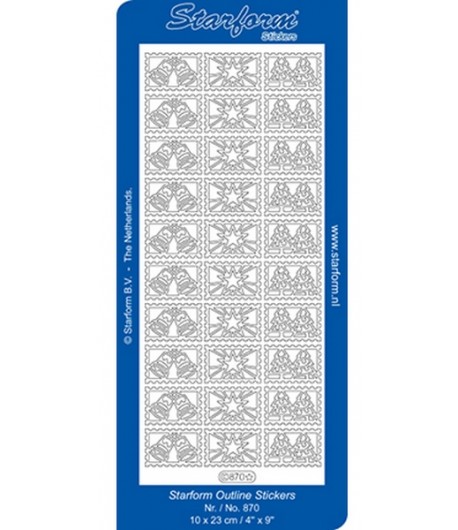 STICKERS TIMBRES DE NOEL  - OR