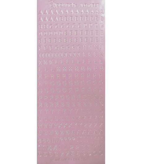 STICKERS ALPHABET MAJUSCULES  - ROSE