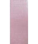 STICKERS ALPHABET MAJUSCULES  - ROSE