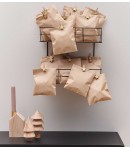 PINCES AVEC ETOILES CHIFFRES CALENDRIER DE L AVENT OR BOIS