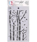 POCHOIR BIRCH TREES 14.5X24 CM - CIAO BELLA MS057