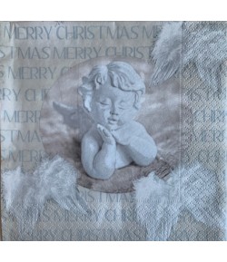 SERVIETTE ANGE MERRY CHRISTMAS