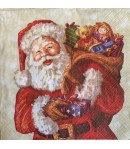 SERVIETTE PERE NOEL ET SA HOTTE