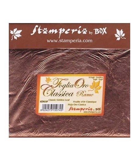 FEUILLE CUIVRE CLASSIQUE 14 X 14 CM