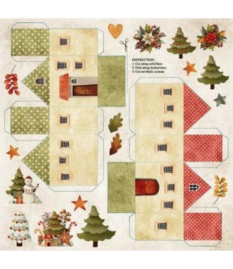 PAPIER COLORS OF CHRISTMAS 30.5 X 30.5 CM  - 09