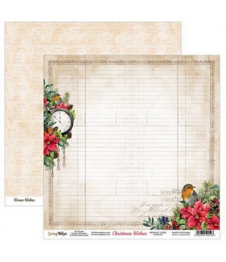 PAPIER CHRISTMAS WISHES 30.5 X 30.5 CM  - 01