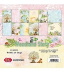 BLOC 24 FEUILLES 15 X 15 CM -  WOODLAND STORY