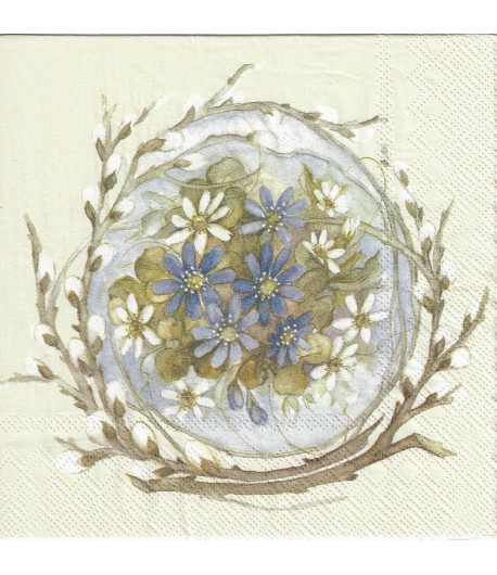 SERVIETTE BOUQUET HIVERNAL