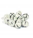 GRELOTS EN METAL 10  MM - BLANCS X 12