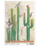 PAPIER DE RIZ A4 CACTUS GARDEN 21 X 29.7CM CIAO BELLA CBRP218