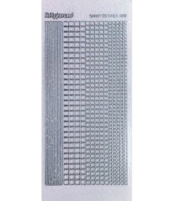 STICKERS MOTIFS SQUARE ARGENT SDS008TZ