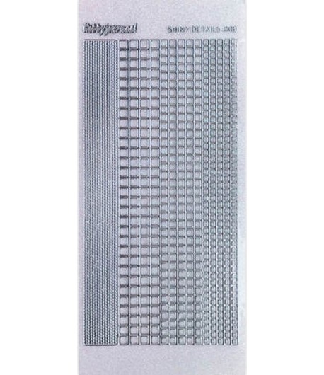 STICKERS MOTIFS SQUARE ARGENT SDS008TZ