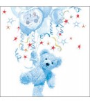 SERVIETTE TEDDY BLUE