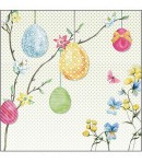 SERVIETTE HANGING EGGS