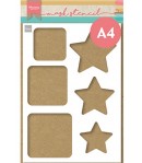 GABARIT ETOILES ET CARRES A4  - MARIANNE DESIGN