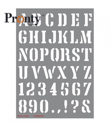 POCHOIR A5 ALPHABET MAJUSCULES